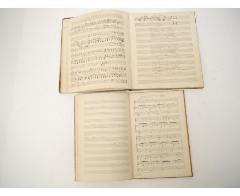 A book of manuscript music scores circa 1829, 82 pages of manuscript scores for various pieces, manuscript index at front lis