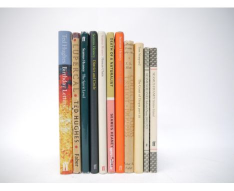 A collection of 11 poetry titles, including Seamus Heaney: 'Electric Light', London, Faber &amp; Faber, 2001, 1st edition, or
