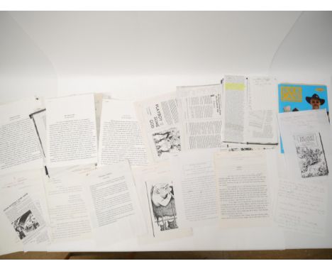 Peter Haining (1940-2007), a folder of his typed notes, correspondence, biographies, research etc., mainly relating to Fantas