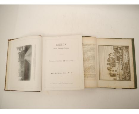(Essex), an excerpt from Lysons 'Environs of London' 1792-1796, pp.601-749, 'County of Essex', 6 engraved plates, mainly Bark