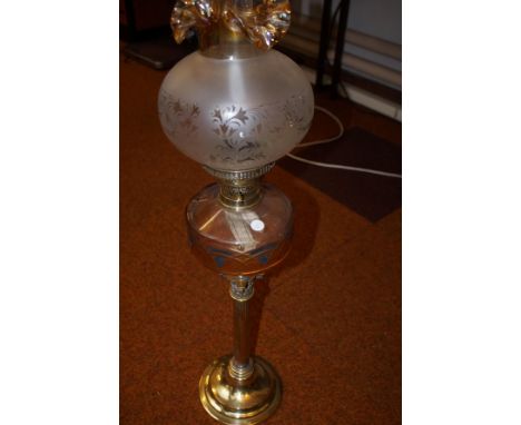 Victorian ornate oil lamp