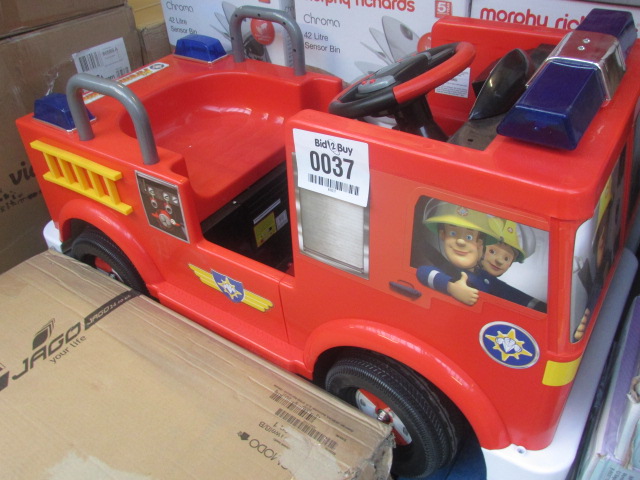 fireman sam 12v battery powered ride on