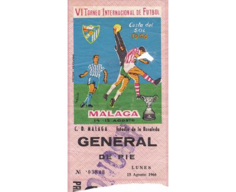 1966 COSTA DEL SOL TOURNAMENT FINAL       Benfica (Portugal) v Tottenham played 15 August 1966 at Estadio Rosaleda, Malaga. R