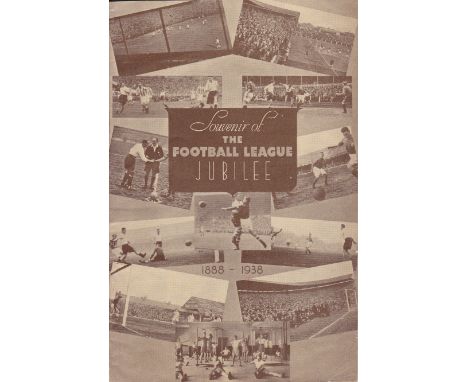 ASTON VILLA V WBA 1938        Programme for the Football League Jubilee match played at Aston Villa 20/8/1938.    Good