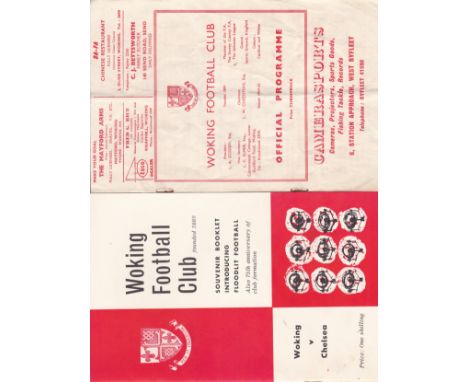 CHELSEA-1960s       Official programme and Souvenir Booklet for the Opening of the Floodlights match away v. Woking. The prog