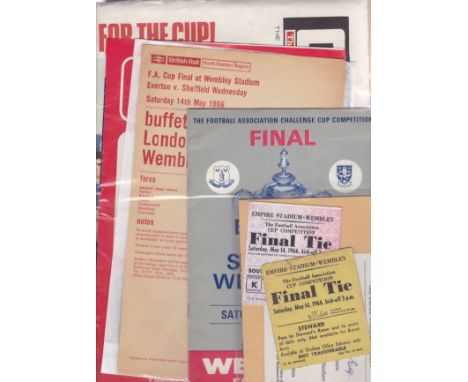 1966 FA CUP FINAL       A collection of items relating to Everton v. Sheffield Wednesday. Programme, songsheet, seat ticket T