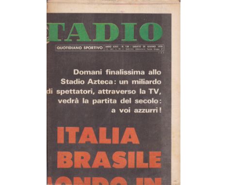 1970 WORLD CUP FINAL      Brazil v Italy played Sunday 21 June 1970 at the Estadio Azteca, Mexico City. Rare ''Stadio'' speci