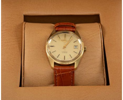 LONGINES GOLD PLATED CONQUEST WRISWATCH, c. 1975, presumed ref.1570-2633, cal L633.1 automatic movement, baton indices with b