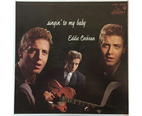 EDDIE COCHRAN - SINGIN' TO MY BABY LP (ORIGINAL US PRESSING - LIBERTY LRP 3061). Superbly kept copy of tragically Eddie Cochr