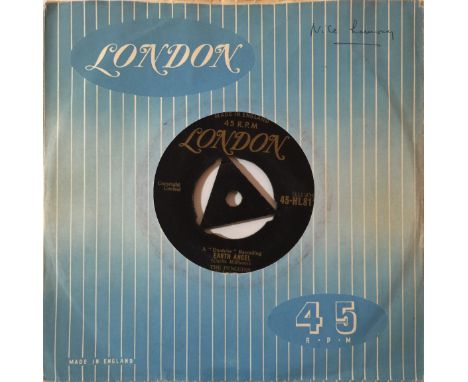 THE PENGUINS - EARTH ANGEL 7" (ORIGINAL UK LONDON RELEASE - 45-HL 8114). Travelling back in time (possibly at 88mph!) to 1954