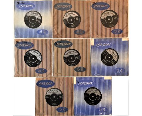 LONDON RECORDS 7" COLLECTION - R&amp;R/ROCKABILLY (1959). Jumpin' collection of 8 x classic UK London 7" from 1959. Titles ar
