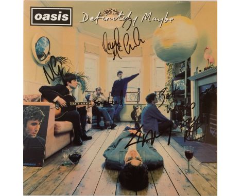 OASIS - DEFINITELY MAYBE - FULLY SIGNED ORIGINAL PRESSING LP (CREATION - CRELP 169). Totally wicked to see fully signed (orig