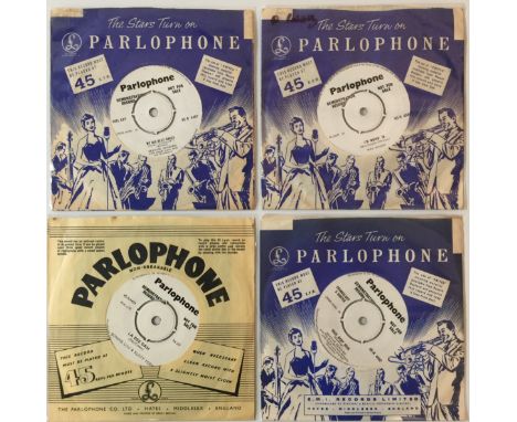 ROCKABILLY - PARLOPHONE 7" DEMOS. Brill bundle of 4 x super hard to find original UK Parlophone 7" demos. Titles are Wes Wrig