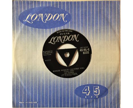 JOE TURNER - BOOGIE WOOGIE COUNTRY GIRL 7" (ORIGINAL UK LONDON RELEASE - 45-HL-E 8332). A shaker from Big Joe Turner with Boo