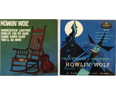 HOWLIN' WOLF - UK EPs. Terrific selection of 2 x original UK EPs from the Wolf. Titles are Rhythm And Blues With Howlin' Wolf