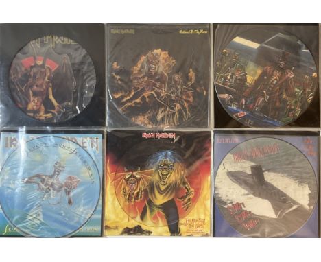 IRON MAIDEN &amp; RELATED - PICTURE/SHAPED DISC RELEASES. Wicked pack of 4 x 12" picture discs, 1 x LP picture disc and 1 x s