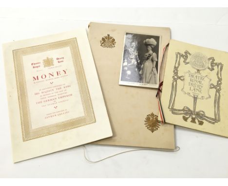 An early 20th century Theatre Royal Drury Lane programme: Money (A Comedy In Five Acts) performed on Wednesday 17 May 1911 by