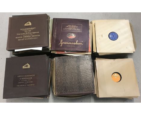 A large collection of classical, brass band, operatic and linguistic 78rpm records. To include examples by His Master's Voice
