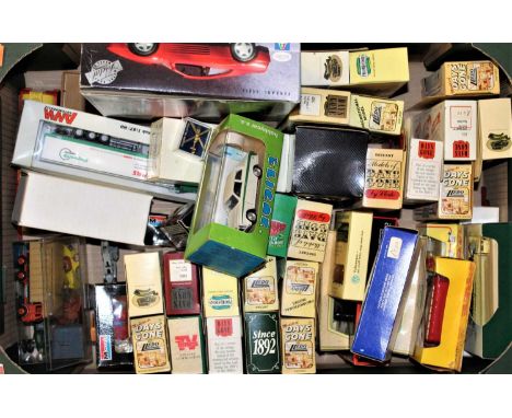 A box containing a collection of diecast model vehicles mainly Lledo Days Gone