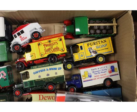 Four boxes containing a collection of various diecast model vehicles to include Days Gone and Corgi