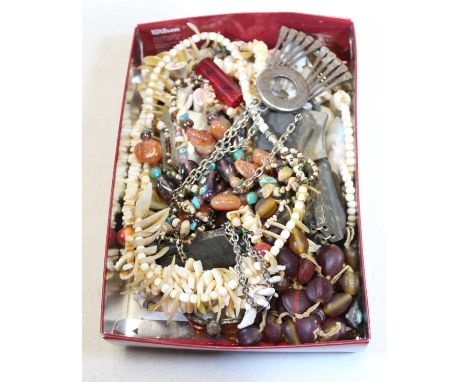 A box of miscellaneous items, to include leather purse, trinket jars and covers, various wristwatches, thimbles etc 