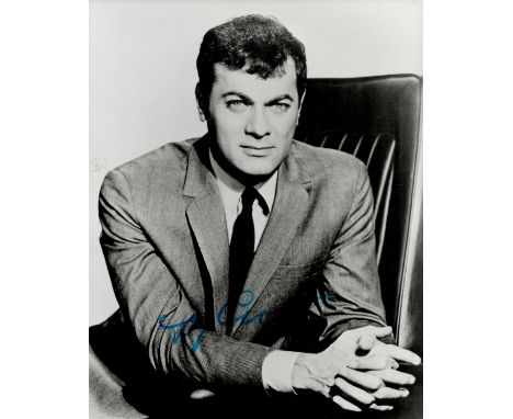 Tony Curtis signed 10x8 inch vintage Black and white photo. Good Condition. All autographs come with a Certificate of Authent