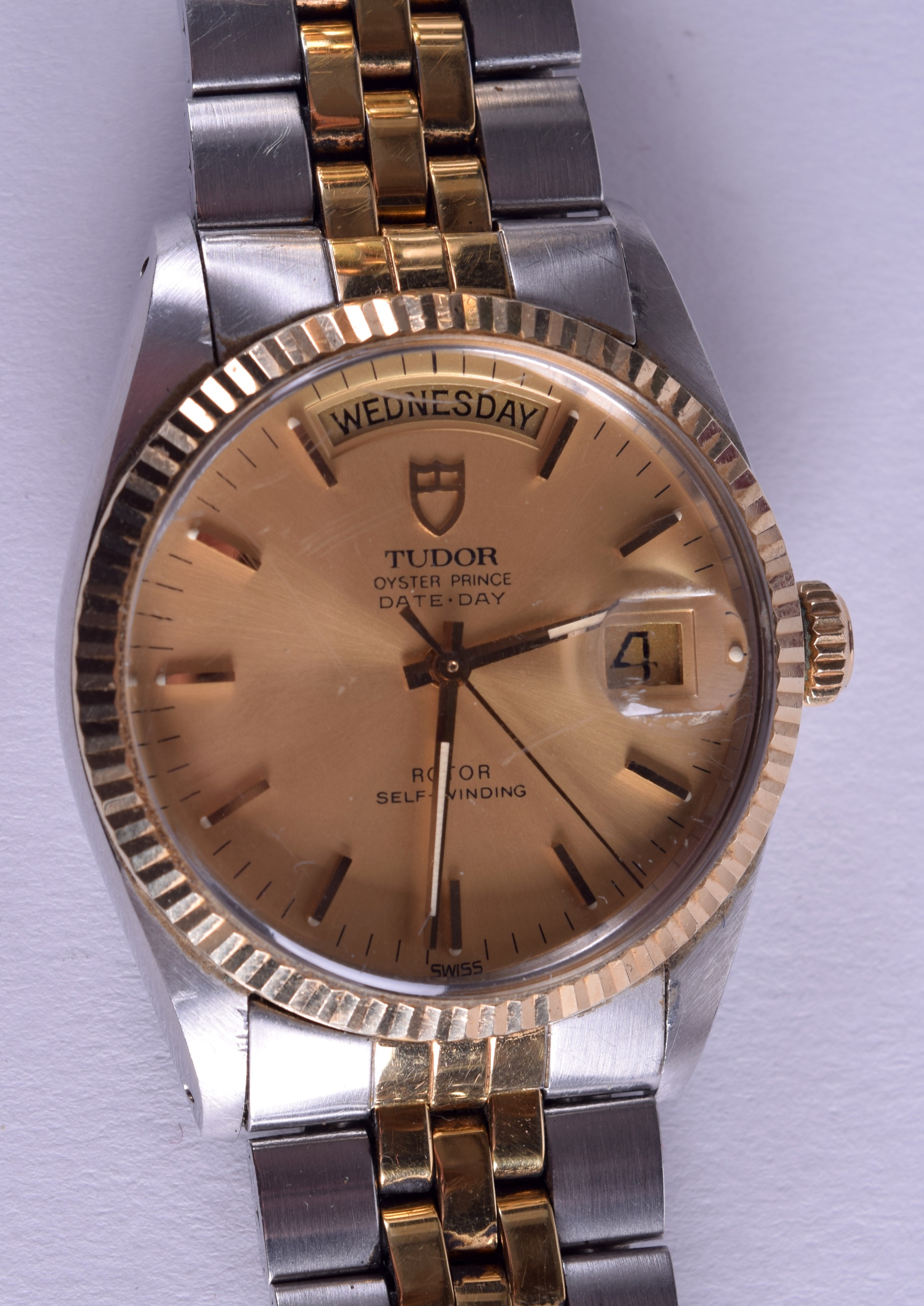 A BOXED ROLEX TUDOR OYSTER PRINCE DATE DATE SELF WINDING WRISTWATCH. 3. ...