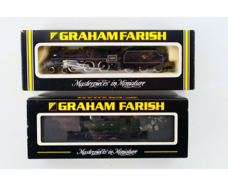 Graham Farish - Two boxed N gauge steam locomotives from Graham Farish including, Graham Farish 371-951 Class 94xx 0-6-0 Pann