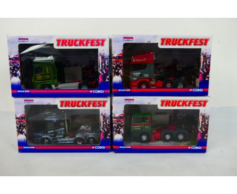 Corgi - Four boxed Limited Edition diecast trucks from Corgi's 'Truckfest' series. Lot consists of CC13702 Scania R 'Garn Tra