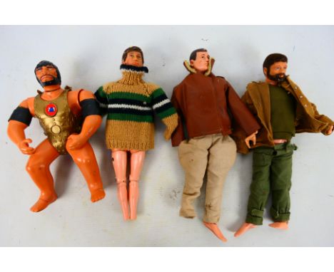 Palitoy - Hasbro - Action Man - Three unboxed Action Man figures with an unboxed Action Man 'The Intruder'. The three ACtion 