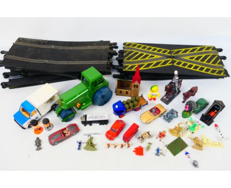 Triang, Corgi, DEA, Dinky, Matchbox, Britains- A mixed lot to include die-cast vehicles, metal and plastic soldiers, Scalextr