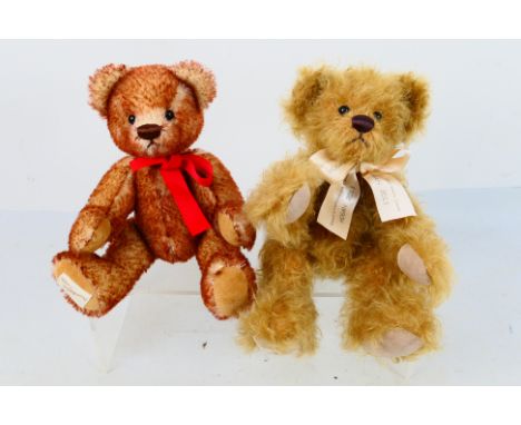 Dean's Rag Book - 2 x limited edition jointed mohair bear named Hamilton and Hogan made for the Dean's Collectors Club member