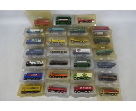 EFE - 27 x 1:76 scale die-cast model EFE buses presented in inner plastic casing but missing outer boxes - Lot includes an A.