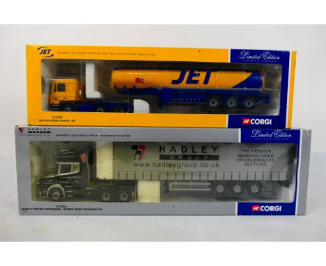 Corgi - Two boxed diecast 1:50 scale Limited Edition model trucks. Lot consists of CCCC12812 Scania T Topline Curtainside 'Ge