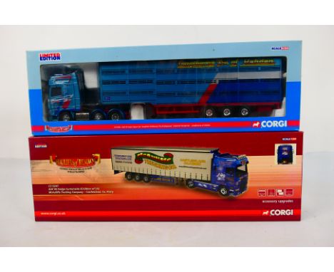 Corgi - Two boxed diecast 1:50 scale Limited Edition 'Hauliers of Renown' model trucks. Lot consists of CC1324 DAF XF Super S