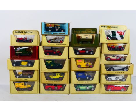 Matchbox - 22 boxed Matchbox Models of yesteryear diecast model cars. Lot includes Y4 Duesenberg; Y13 Crossley RAF Tender; Y5