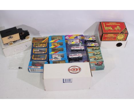 Dinky - Ertl - Matchbox - Siku - Hornby Trains. A selection of Twenty-Four boxed items appearing in Excellent condition withi