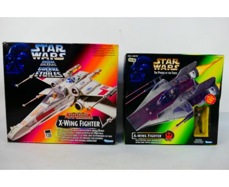 Kenner - Two boxed Star Wars 1995 'Power of the Force' vehicles. Lot consists of Kenner POTF Electronic X-Wing Fighter; with 
