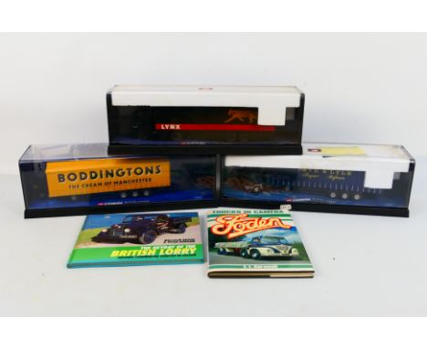 Corgi - Three boxed Corgi 1:50 scale 'Modern Trucks'. Lot contains 75202 ERF Curtainside 'Boddingtons; 75402 DSF Curtainside 