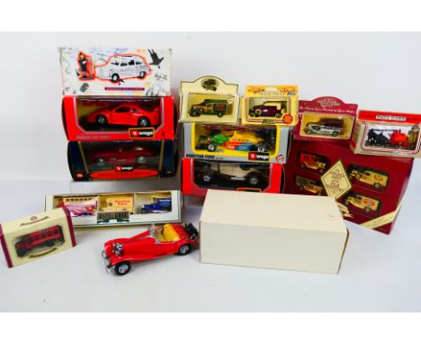 Bburago - Lledo - Oxford - Corgi - A group of boxed vehicles including Mercedes 300 SL in 1:24 scale # 0522, a The Beatles Co