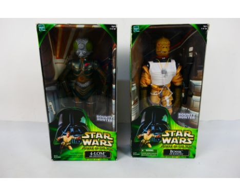 Star Wars - Hasbro - Two boxed Star Wars 'Power of the Jedi' 12" action figures. Lot consists of #26473 4-Lom with Concussion