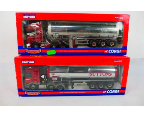 Corgi - Two boxed diecast 1:50 scale Limited Edition 'Hauliers of Renown' model trucks. Lot consists of CC13602 DAF CF Genera