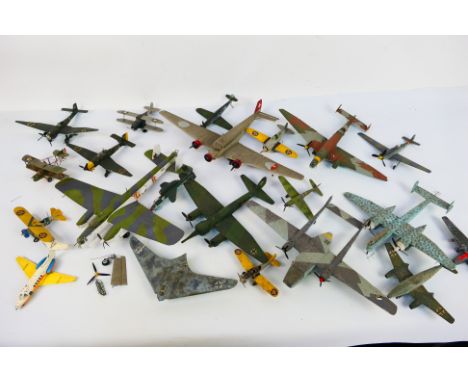 Airfix - Revell - Others - A fleet of constructed and painted plastic model aircraft kits in a variety of scales, mainly WW2 