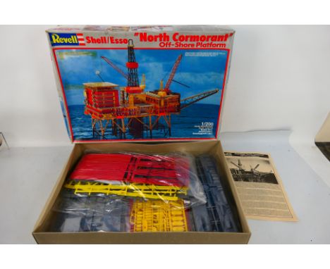 Revell - A boxed North Cormorant Off-Shore Platform model kit in 1:200 scale. All the parts are still sealed in bags and the 