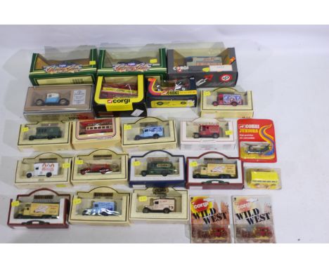 Corgi - Lledo. A selection of Twenty-two diecast models appearing in Excellent condition in VG boxes. Lot to include: Corgi J