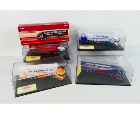 Oxford Diecast - Corgi - Five boxed Limited Edition 1:76 scale model trucks. Lot consists of Corgi 'Roadscene' CC18003 Volvo 