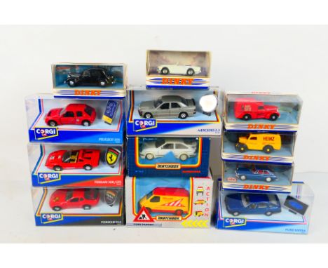 Matchbox - Corgi - Matchbox Dinky - 12 boxed diecast model vehicles. Lot includes Matchbox CS2 Ford Transit; Corgi 94045 Ferr