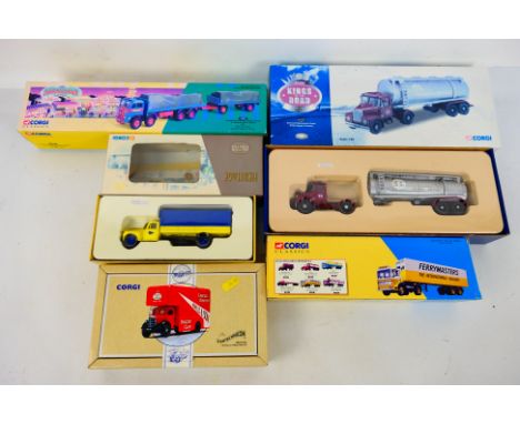 Corgi - A collection of five boxed diecast model trucks from various Corgi ranges. Lot includes EX74003 Limited Edition 'Heri