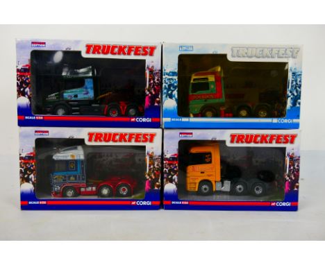 Corgi - Four boxed Limited Edition diecast trucks predominately from Corgi's 'Truckfest' series. Lot includes CC12817 Scania 