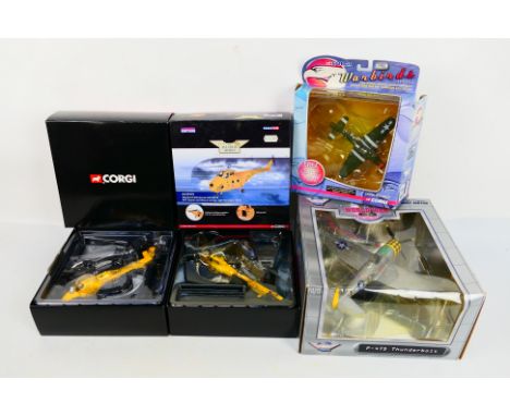 Air Signature - Corgi Aviation Archive - Corgi - Four boxed diecast model aircraft. Lot includes Air Signature 1:48 99048P47D